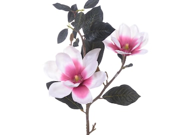 Magnolia Artificial Fabric Flowers Branch 80 cm