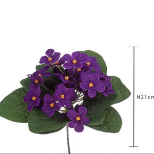 Artificial Violet Flowers Bouquet 21 cm