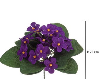 Artificial Violet Flowers Bouquet 21 cm