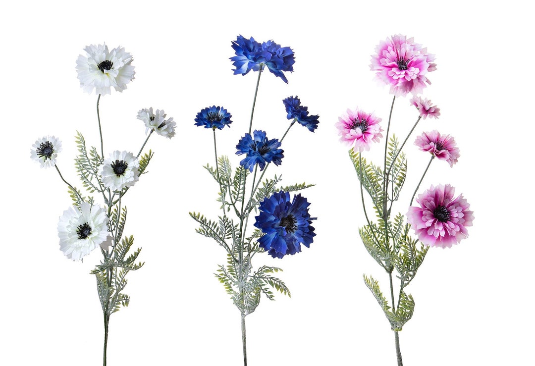 Cornflower Artificial Fabric Flower 91.5 Cm Etsy