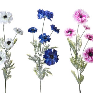 Cornflower Artificial Fabric Flower 91.5 cm