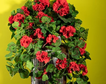 Artificial Geranium Falling Bush 80 cm