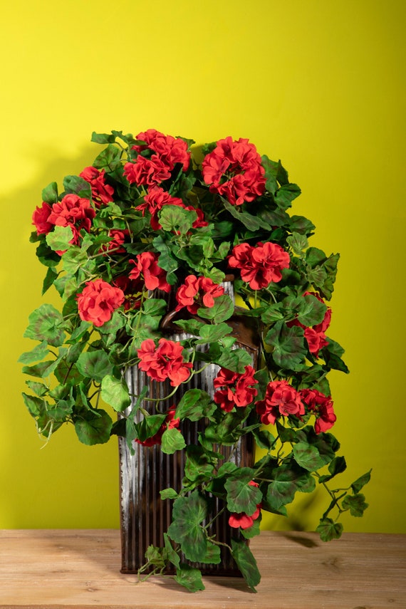 Knstlicher Geranien-Fallender Busch 80 cm - Etsy.de