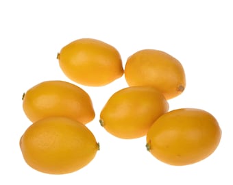 Lot de 6 décorations alimentaires citrons de fruits artificiels