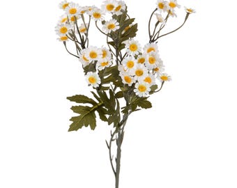 Chamomile Branch Artificial White Fabric Flowers 61 cm