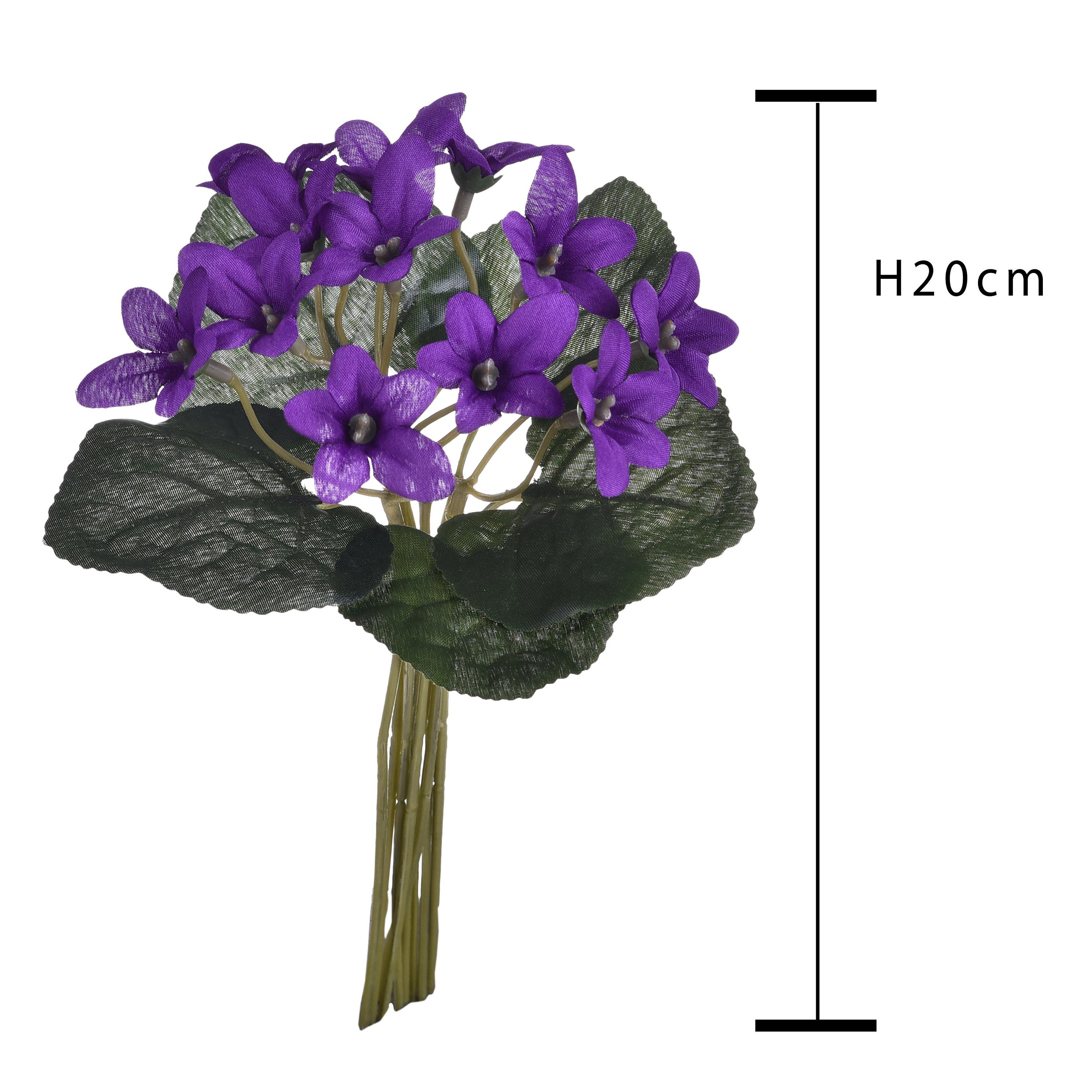 Violets Artificial Fabric Flowers Bouquet 20 Cm - Etsy
