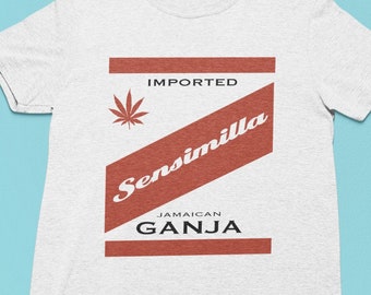 Sensimilla Red Stripe Beer Parody Graphic Tee Shirt