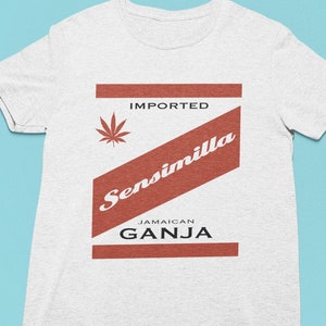 Sensimilla Red Stripe Beer Parody Graphic Tee Shirt