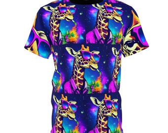 Giraffe Smoking Pot - Mens Rave Tshirt (AOP)