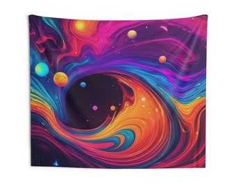 Trippy Blackhole - EDM Wall Tapestries