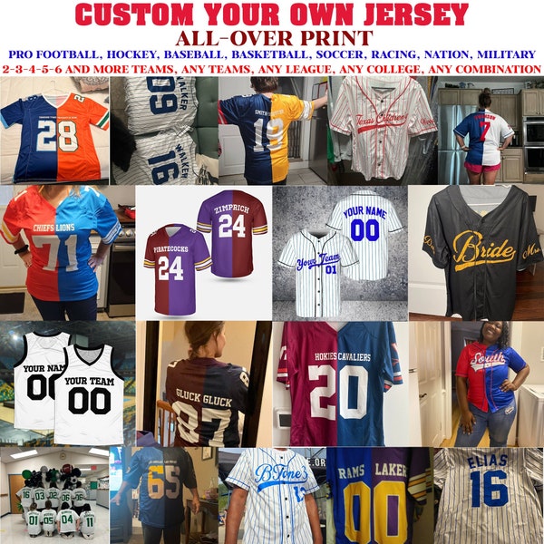 Make your Own Custom House Divided Jersey For any Team, Custom Split Jersey, Custom Team House Divided Jersey, Custom Baseball Jersey