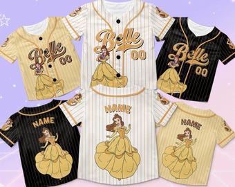 disney princess jersey dress Belle Jersey, Disney Beauty and the Beast Movie Jersey, Disney Princess Matching Shirt, Disney Belle Birthday Girl pastel_peach