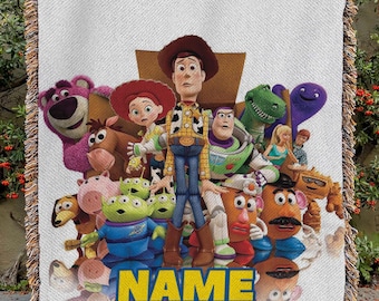 Aangepaste Toy Story-personagedeken, Disney Woody Buzz Friends-deken, Lotso Potato Head-deken, Magic Cast-verjaardagsdeken, NVA788