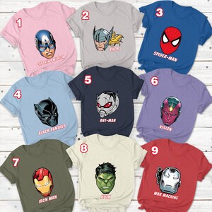 Avengers All Character Shirt, Disneyland Group Shirt, Avengers Heroes Shirt, Superhero Friends Shirt, Superheroes Family Group Shirt, MTA453