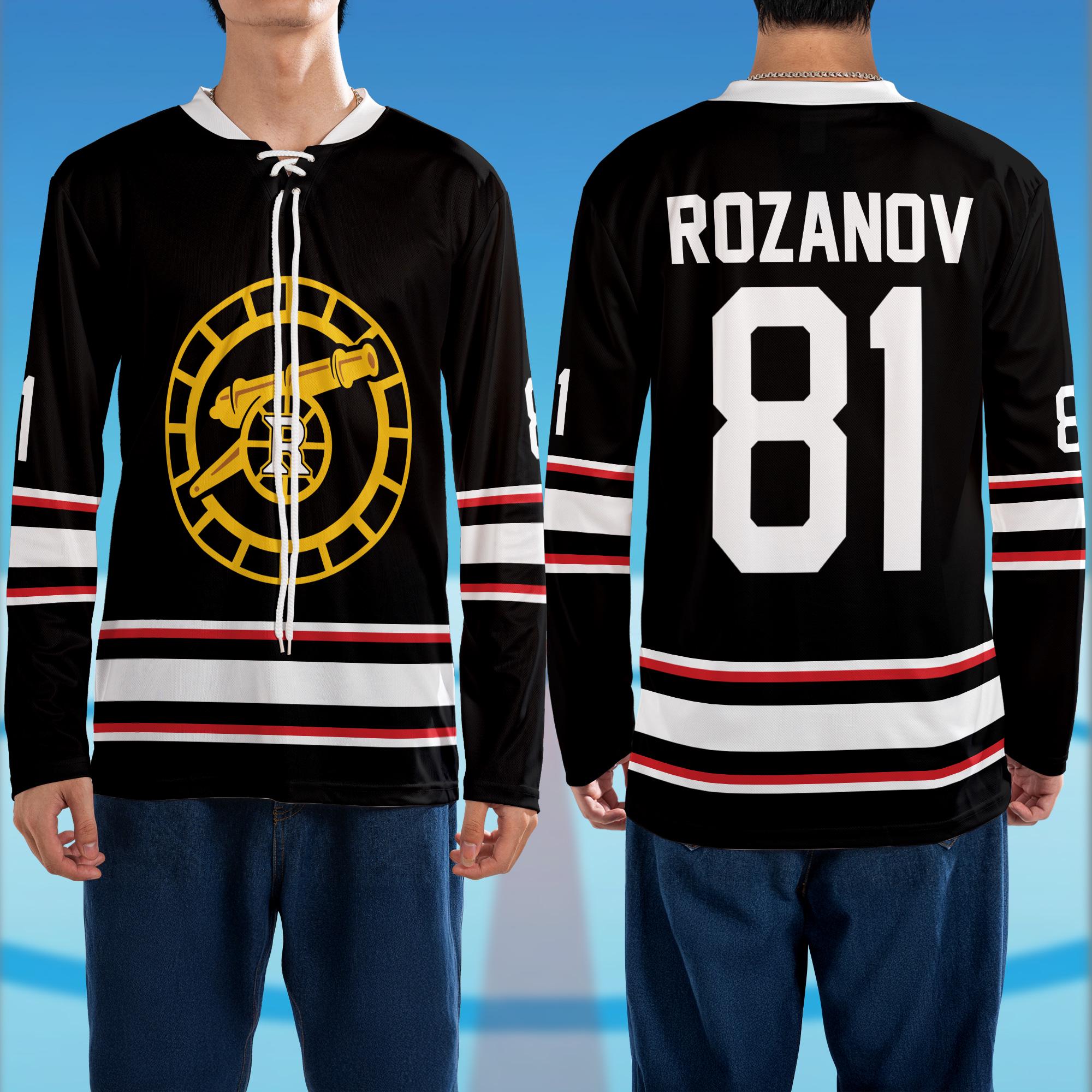 Rozanov Hollander Hunter Hockey Jersey, Heated Hockey Lace Neck