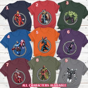 Avengers Checkered Circle Shirt, Superheros Checkered Circle Shirt, Avengers Matching Shirt, Avengers Team Shirt, Hulk Thor Shirt, MTA546