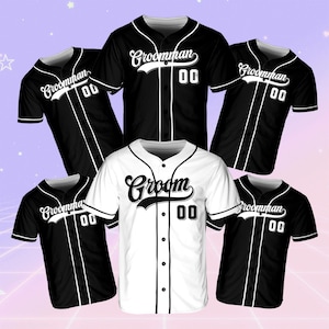 Custom Groom & Groomsman Jersey, Groomsmen Proposal Jersey, Personalized Team Name Baseball Jersey, Bachelor Party Groomsmen Jersey