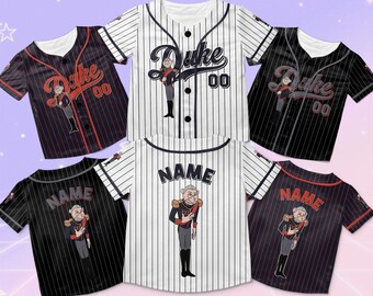 Disney Frozen Duke Simple Stripe Jersey, Disney Duke Character Jersey, Disney Duke Of Weselton Jersey, Custom Frozen Cartoon Movie Jersey