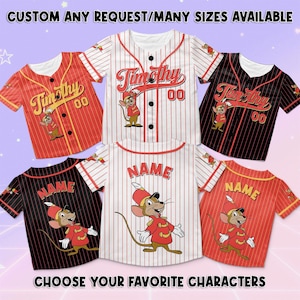 Disney Dumbo Timothy Q Mouse Jersey, The Flying Elephant Jersey, Elephant Disneyland Family Jersey, Disney Baseball Jersey Sports Team