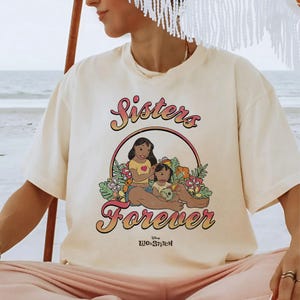 Disney Lilo And Stitch Nani And Lilo Sisters Forever T-Shirt, Stitch Lilo Cartoon Shirt, Funny Stitch Shirt, Family Trip Shirt, TGSA527