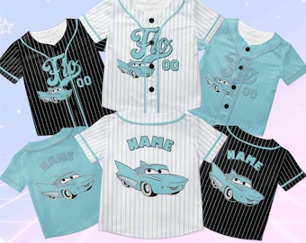 Disney Cars Flo Baseball Jersey, Custom Cars Flo Jersey, Cars Movie Character Jersey, Disney Cars Birthday Shirt, Cars Family Matching Shirt