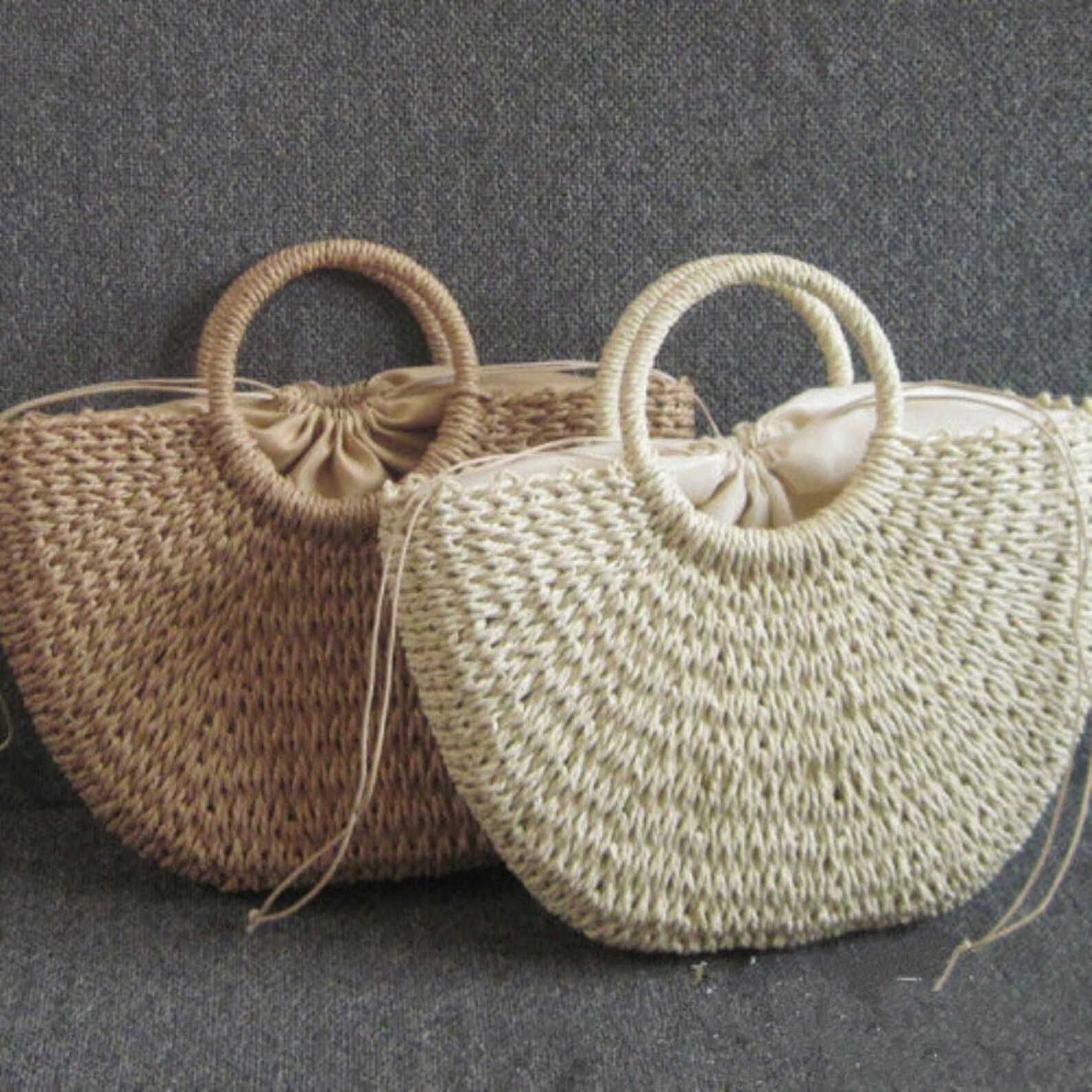 Straw Tote Handbag Rattan Bag Straw Bag Handwoven Etsy