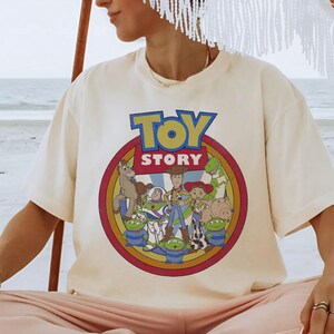 Disney Pixar Toy Story Vintage Circle Portrait Logo Shirt, Toy Story Birthday Party Shirt, WDW Disneyland Trip Outfits, TGSC035