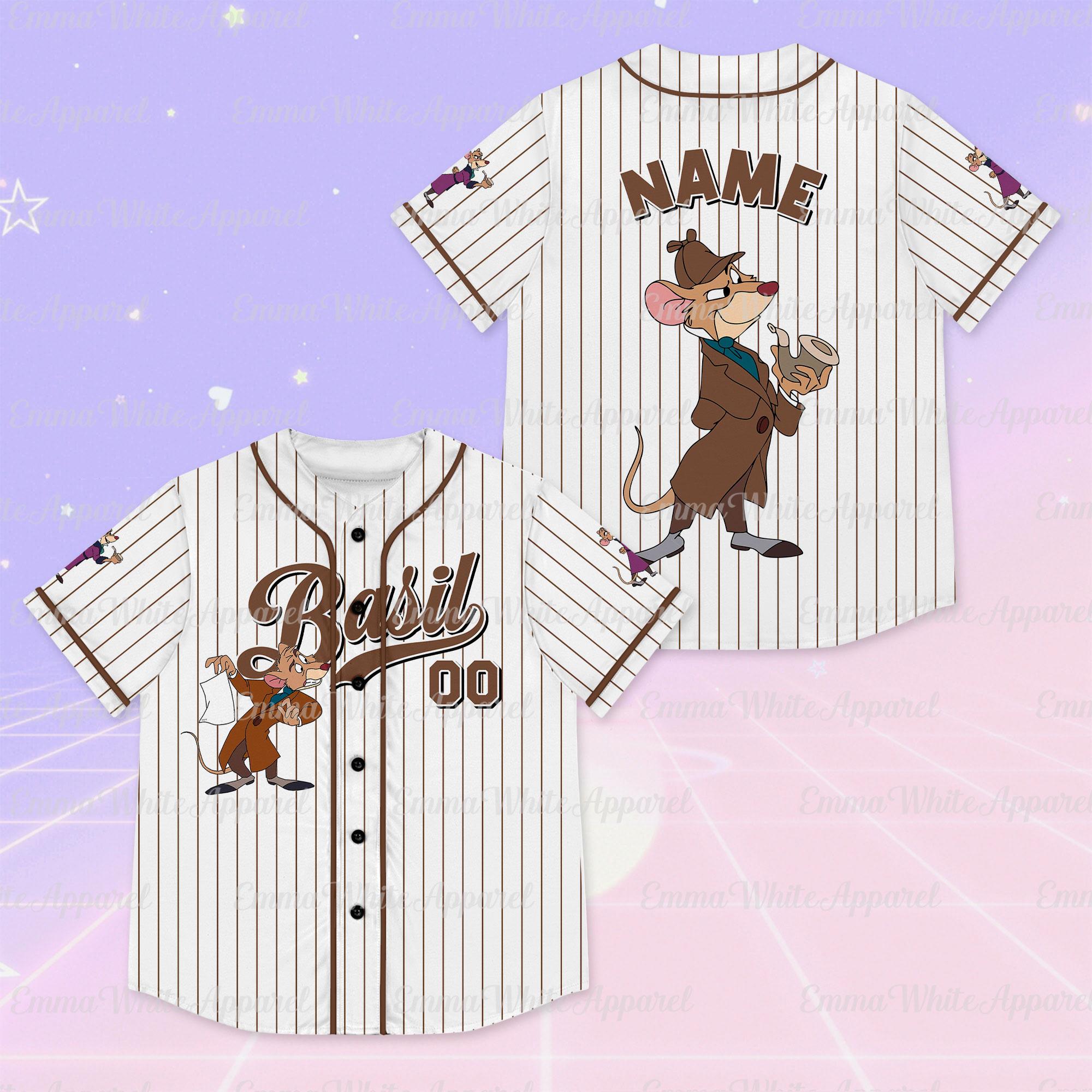 The Great Mouse Detective Basil Jersey, Disney Basil Baseball Jersey ...