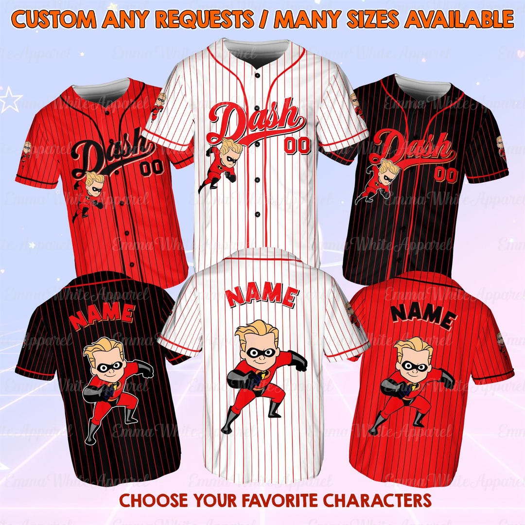 Disney the Incredibles Dash Parr Jersey, Personalized Dash Parr ...