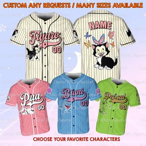 Disnay Pets Characters Jersey, Disney Pets Movie Group Shirt, Disney Cute Pets Jersey, Personalized Disney Cartoon Baseball Shirt