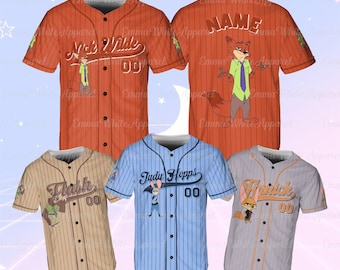 Disney Zootopia and Friends Jersey, Zootopia Characters Group Jersey, Personalized Zootopia Inspired Clothing, Disney Matching Birthday Gift