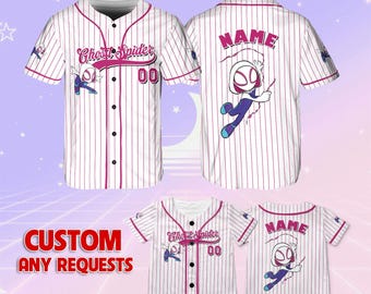 Spidey And His Amazing Friends Ghost Spider Jersey, Disney Ghost Spider Characters Jersey, Spidey And His Amazing Friends Cartoon Shirt