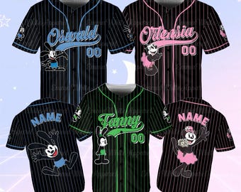 Custom Disney Oswald Lucky Rabbit Characters Group Jersey, Oswald Lucky Rabbit Matching Jersey, Disney World Trip Oswald Lucky Rabbit Jersey
