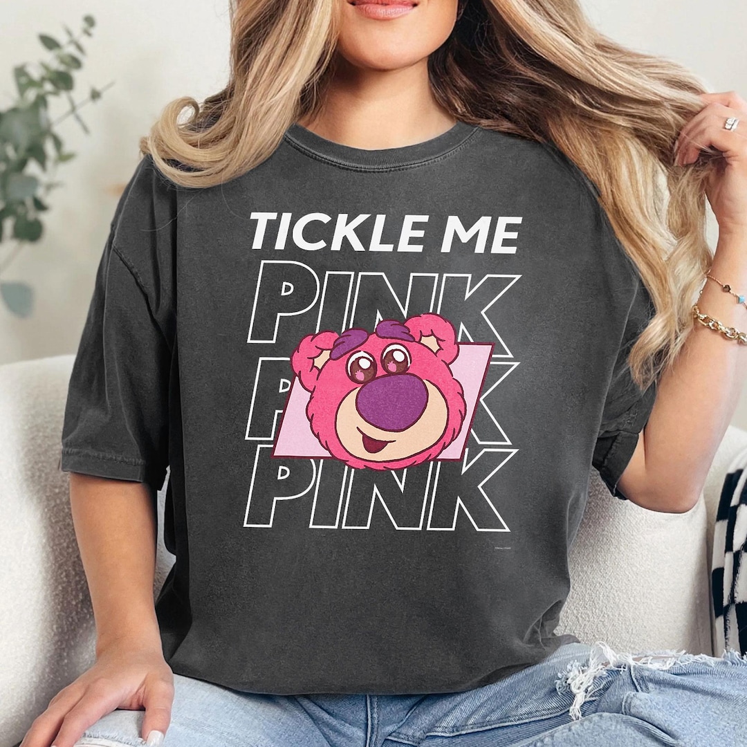 Toy Story Lotso Bear Cute Tickle Me Pink T-…