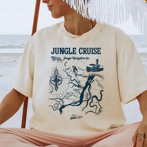Camiseta con mapa de Jungle Navigation Co. de Disney Jungle Cruise, camiseta para viajes a Disneyland Jungle Cruise, atuendos para viajes a Disneyland de WDW, TGSB952