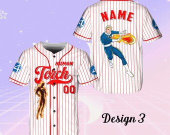 Marvel Fantastic Four Jersey, Mister Fantastic Baseball Jersey