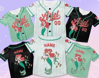 Disney Ariel Princess Jersey, Disney The Little Mermaid Movie Jersey, Disney Princess Matching Shirt, Disney Ariel Birthday Girl Jersey
