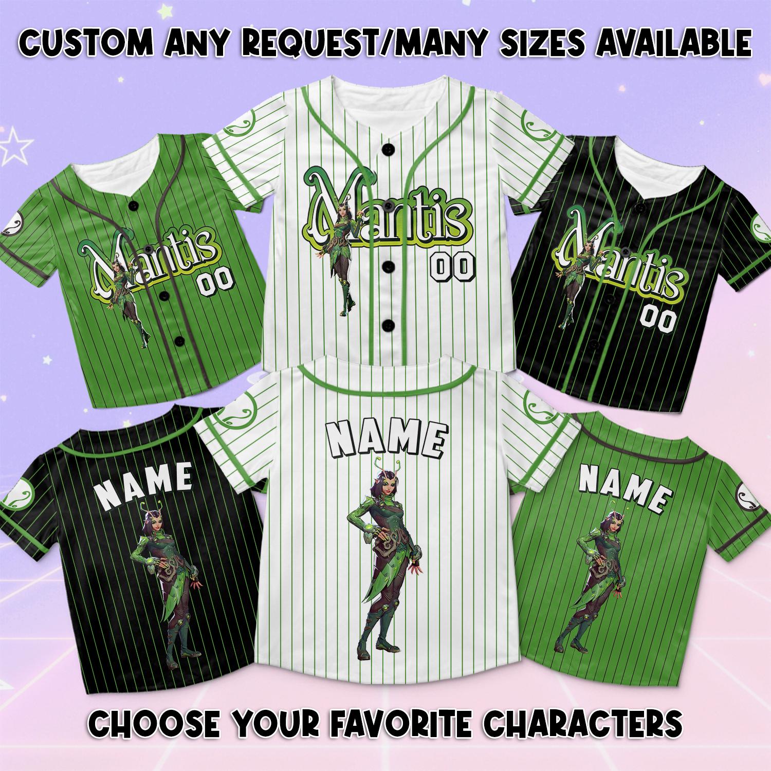 Marvel Rivals Mantis Baseball Jersey, Guardian of Galaxy Mantis