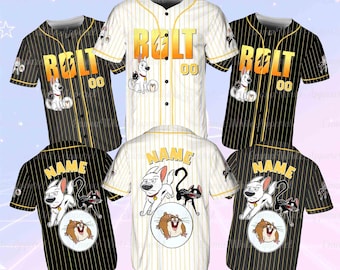 Disney Bolt All Characters Jersey, Personalized Bolt Group Inspired Clothing, Disney Bolt Matching Birthday Gift, Disneyland Bolt Jersey