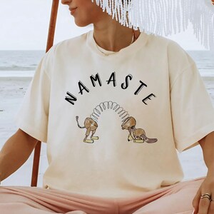Disney Toy Story Slinky Dog Namaste Stretch Poster Shirt, Disney World Trip Shirt, Toy Story Family Shirt, Toy Story Birthday Gift, TGSC031