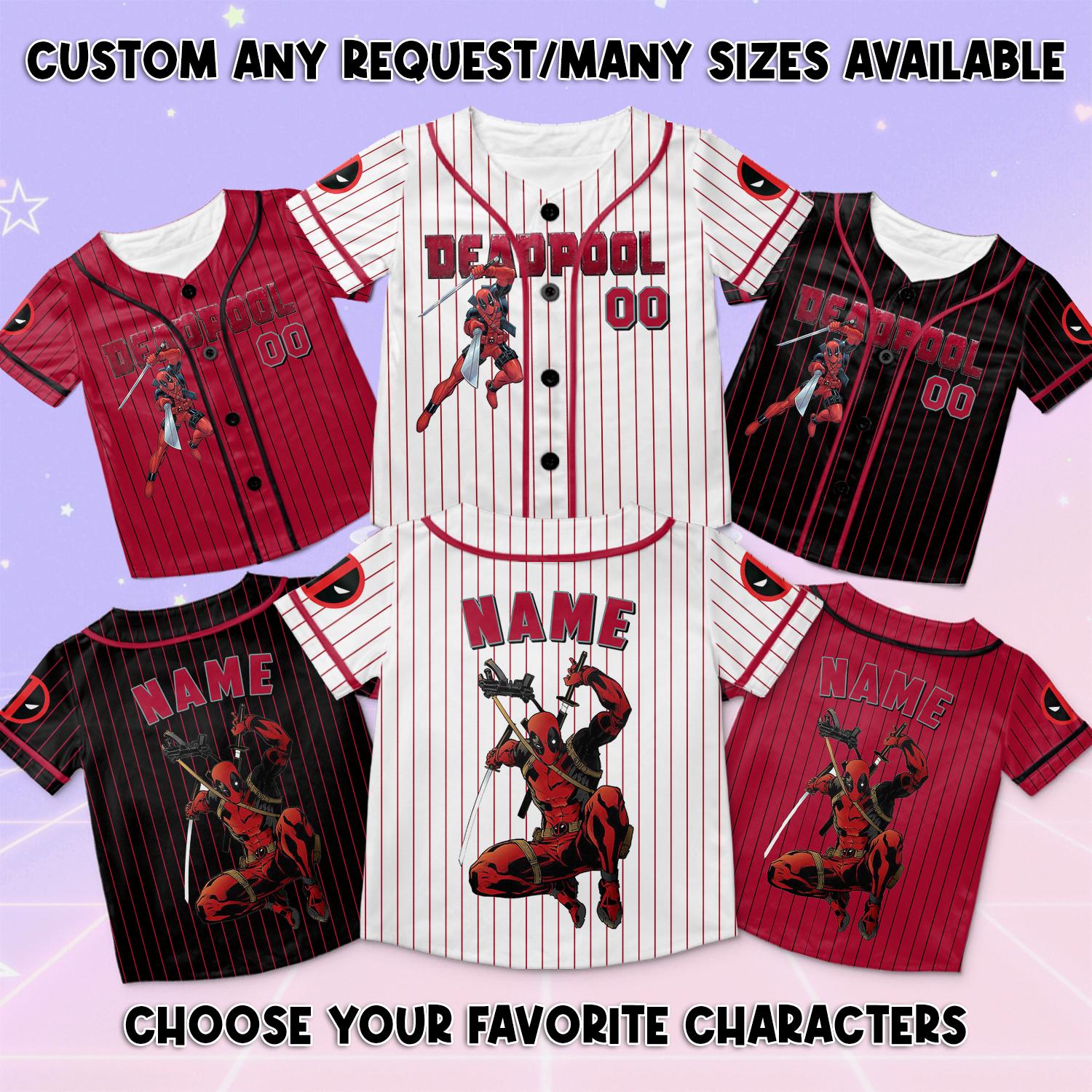 Marvel Deadpool Baseball Jersey, Marvel Anti Heroes Deadpool