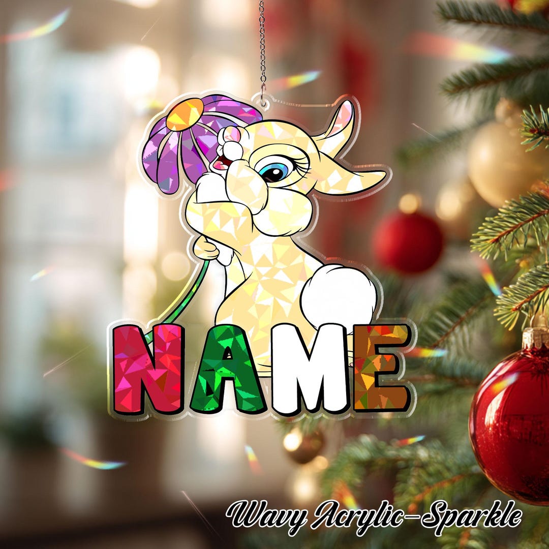 Disney Bambi Miss Rabbit Christmas Ornament, Disney Miss Rabbit Acrylic ...