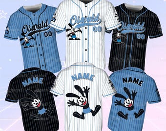 Disney Oswald Jersey, Personalized Oswald Inspired Clothing, Disney Oswald Matching Birthday Gift, Disneyland Oswald Lucky Rabbit Jersey