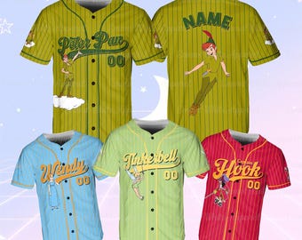 Camiseta de Peter Pan y sus amigos de Disney, camiseta grupal de personajes de Peter Pan, ropa personalizada inspirada en Peter Pan, regalo de cumpleaños de Disney