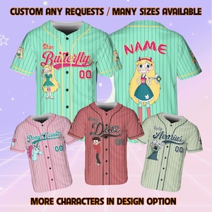 Disney Star Vs The Forces Of Evil Jersey, Star Vs The Forces Of Evil Characters Jersey, Disney Inspired Clothing, Disney Matching Jersey