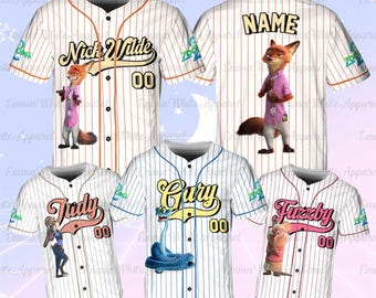 Disney Zootopia Judy And Nick Jersey, Disney Judy Hopps Finnick Baseball Jersey, Disney Judy Hopps Custom Shirt, Disney Family Trip Shirt