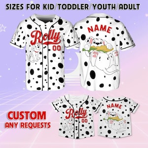 101 Dalmatians Rolly Baseball Jersey, Disney Rolly Puppy Jersey, Disney 101 Dalmatians Jersey, Disney Dogs Shirt, Disney Matching Jersey