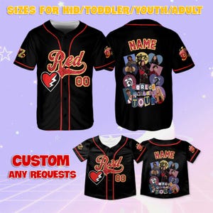 Descendants Zombies Worlds Collide Tour Jersey, Descendants The Rise Of Red Jersey, Descendants Characters Jersey, Descendant Red Shirt