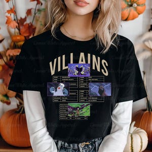 Disney Villains Epic Information Charts Shirt, Dark Side Disney Trip Shirt, Disney Villain Lover Shirt, Matching Bad Girls Shirt, TGSC925