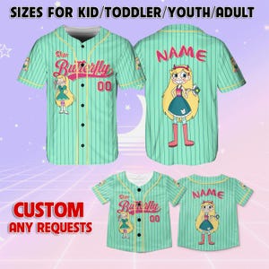 Disney Star Butterfly Jersey, Disney Star vs The Forces Of Evil Jersey, Star Butterfly Matching Jersey, Disney Cartoon Jersey